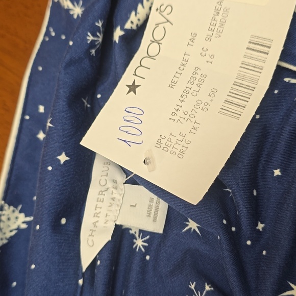#1000 Charter Club Women's Cotton Flannel Sleepshirt - Picture 4 of 5